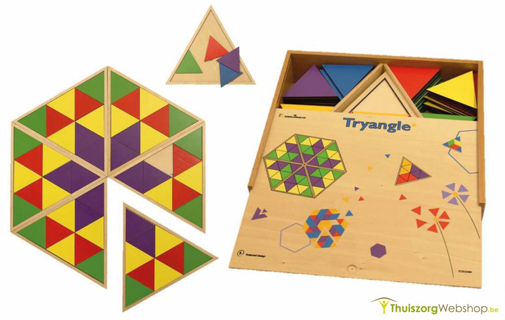 Legespiel mit farbigen Dreiecken