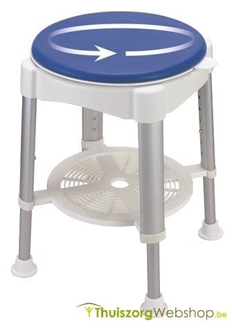 Chaise de douche avec siège rond rotatif