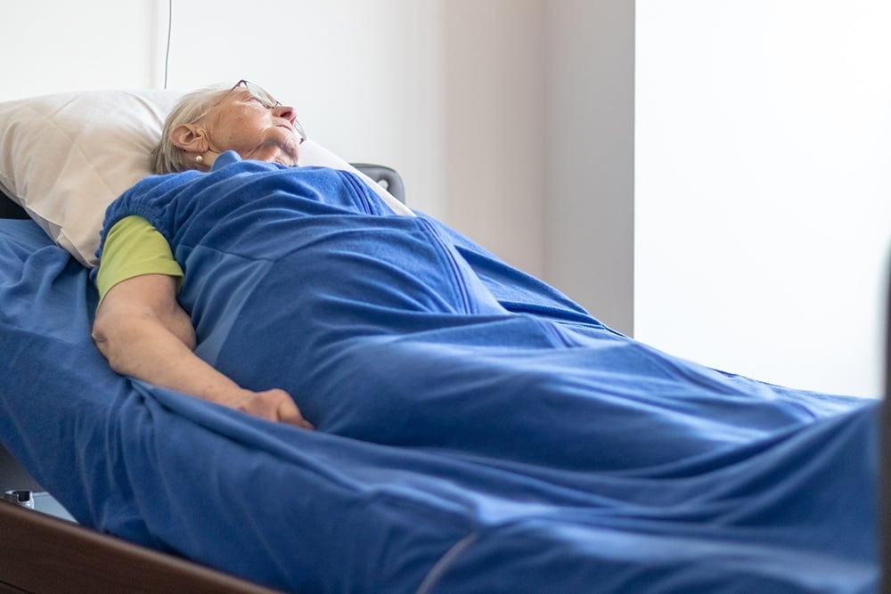 Verpleegdeken in stretch badstof