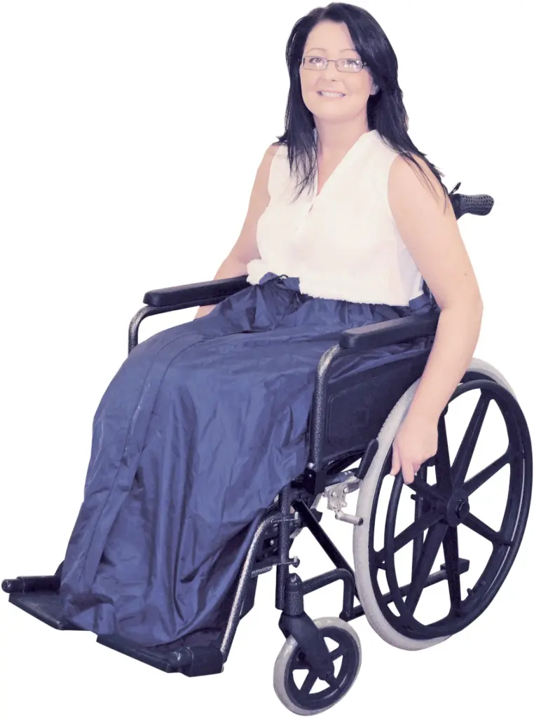 Fleece-lined wheelchair protective cover