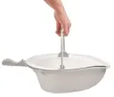 Bedpan with lid and handle for Etac Clean - gray