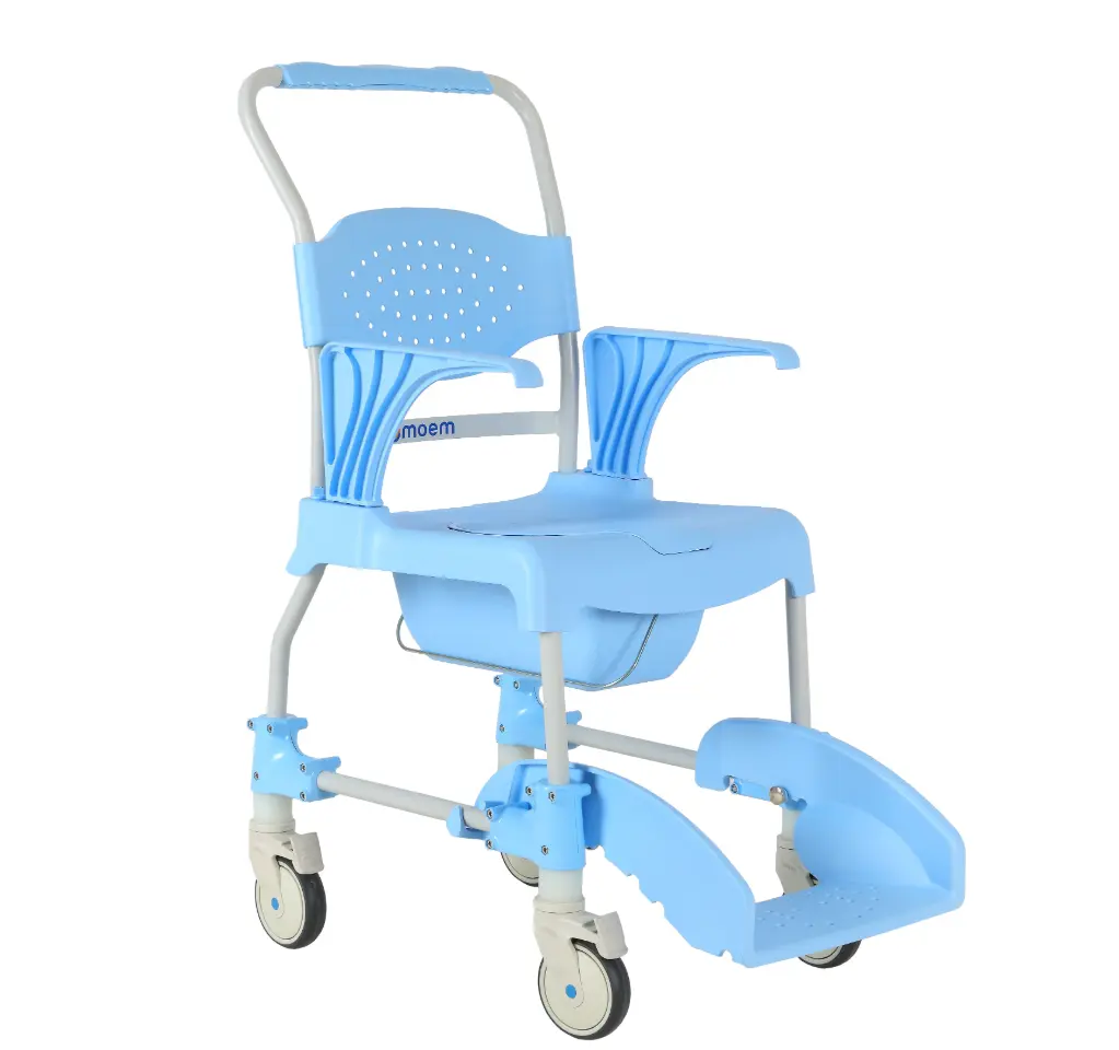MOEM shower and toilet chair with 4 small wheels