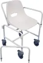 Shower chair with movable arm