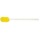 Bath sponge with flexible handle – ergonomic hourglass shape