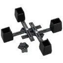 Adjustable seat booster set with coupling