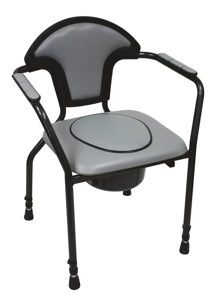 Commode chair New Open - height adjustable - gray