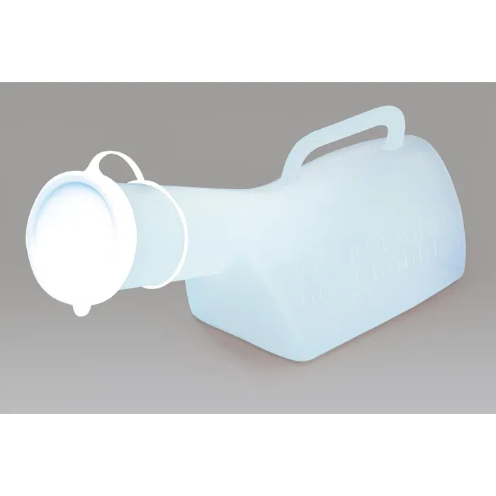 Urinal (M) mit langem Hals und Deckel