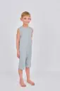 Sleeveless bodysuit for children, zipper closure at the back