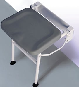 Shower chair with contoured soft seat