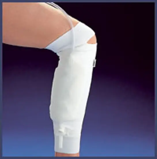 Urine bag holder for the lower leg