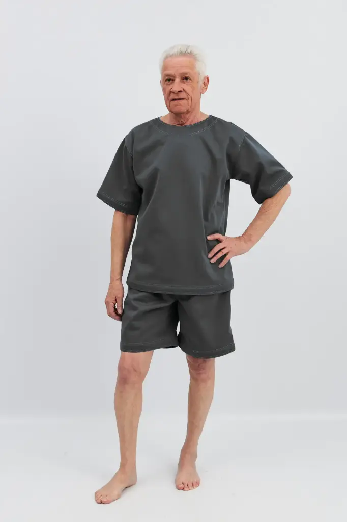 Fire-retardant anti-tear T-shirt and Bermuda shorts, quality 1060