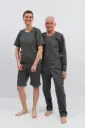 Fire-retardant anti-tear suit with short sleeves and zipper on the back, quality 1060
