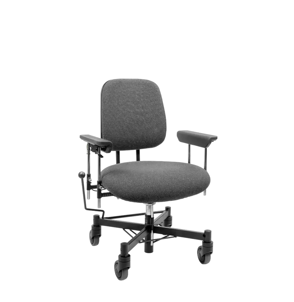 Trippel-Rollstuhl Vela Tango 300 Standard – Stoff – Dunkelgrau