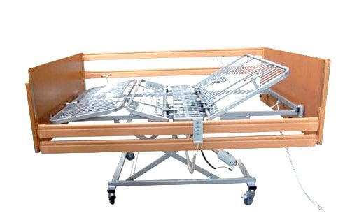 High-low bed for heavy persons up to 210 kg