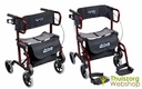 Plooibare rollator/rolstoel 2-in1
