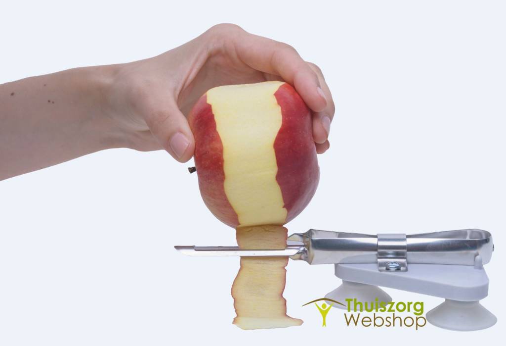 Suction cup peeler for one-handed use