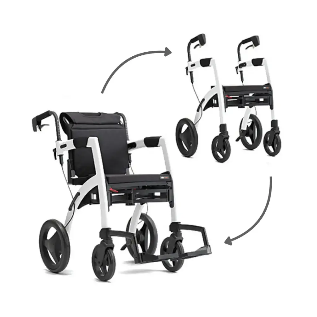 Rollz Motion – Rollator and Wheelchair in One | Foldable, Ergonomic, and Comfortable