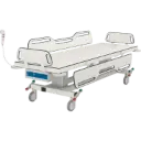 MSCT 1 mobile shower stretcher, electrically height-adjustable