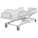 MSCT 4 mobile shower stretcher, manually height adjustable