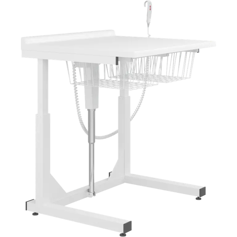 Vrijstaande aankleedtafel, elektrisch in hoogte verstelbaar (zonder watervoorzieningen)