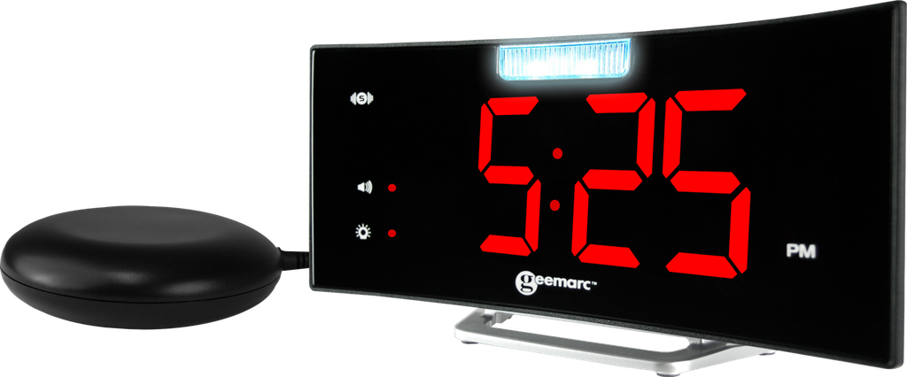 Alarm clock with vibrating accessory under pillow