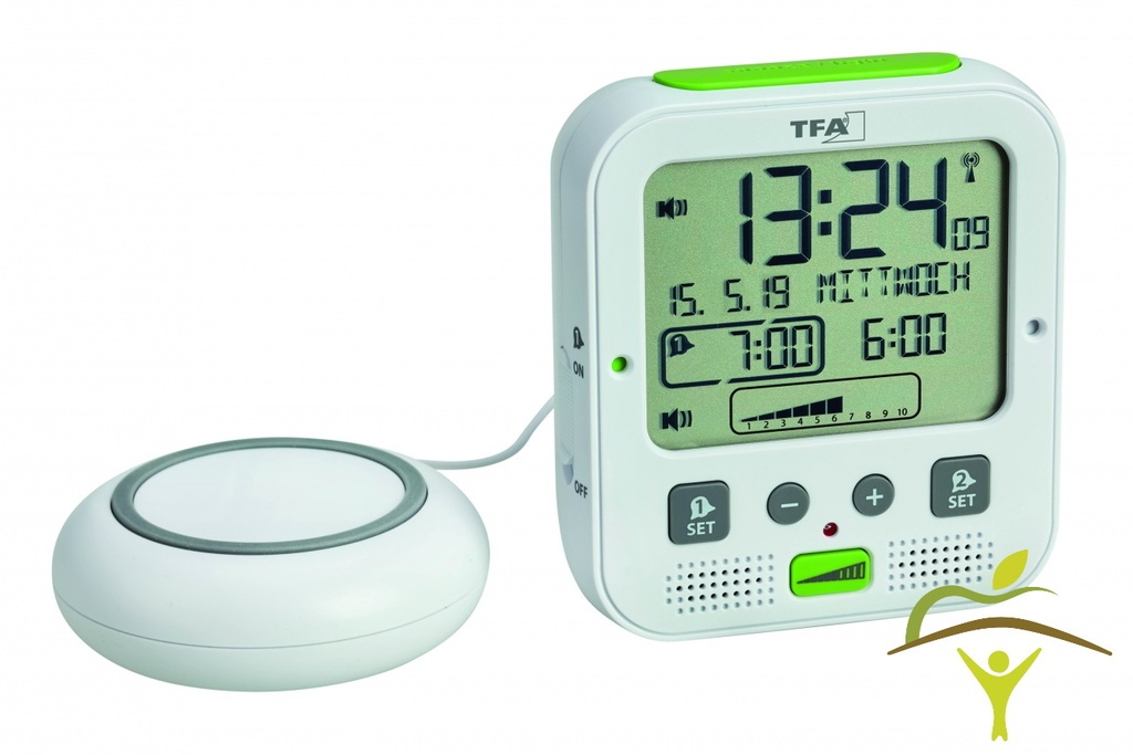 Radiografische wekker met trilalarm