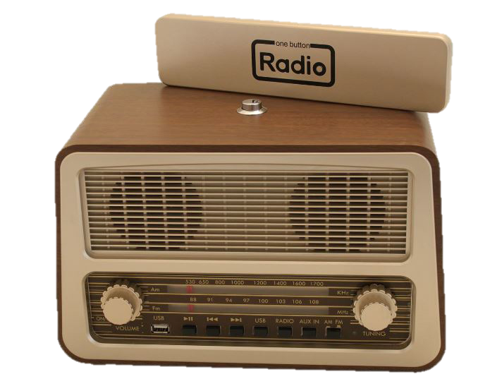 Retro-Radio mit 1 Bedienknopf
