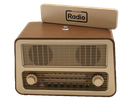 Radio rétro avec 1 bouton de commande