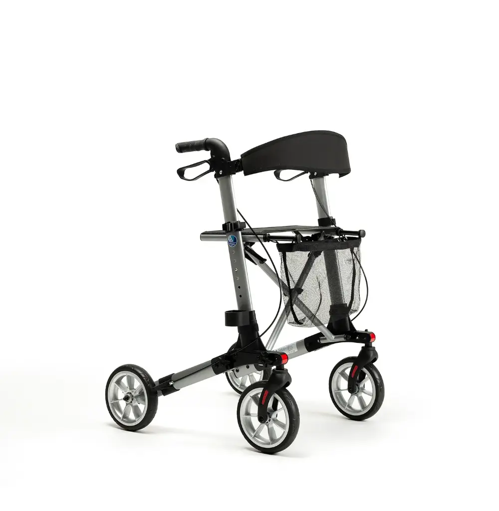 Quadri-Light – lichtgewicht 4-wiel rollator met zit en parkeerremmen