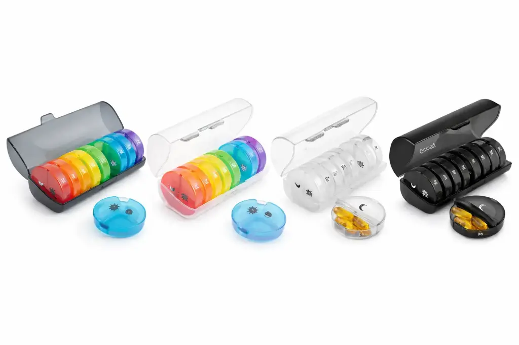 Pillendoos 7 Dagen – 2 Vakken – Rond – Nederlandstalig