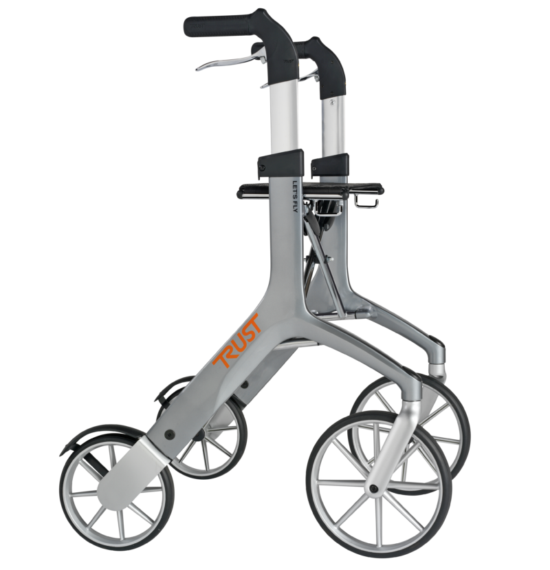 Let's Fly rollator + matching luggage bag – Stylish lightweight rollator for indoor and outdoor use