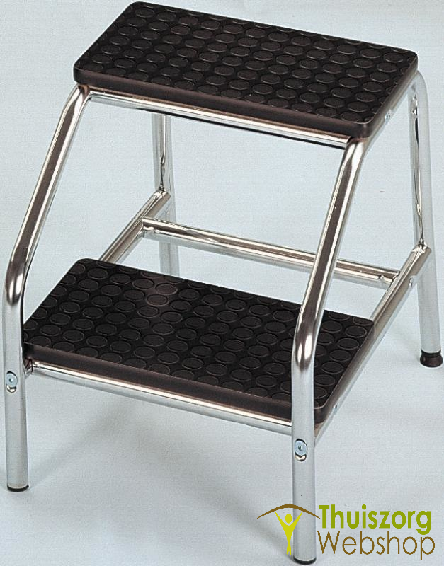 Verchromte Treppe, 2 Stufen
