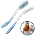 Long handled brush and comb set