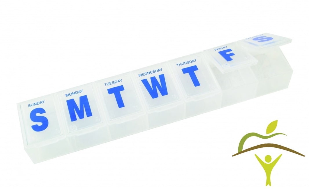 Pillendoos extra groot voor 1 week, 1 vak/dag