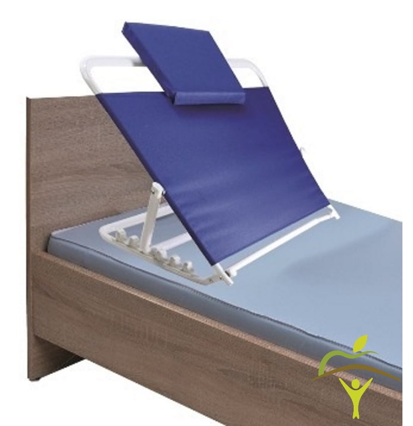 Adjustable backrest for bed, with pillow
