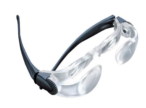 Glasses with magnifying glass 2.1x