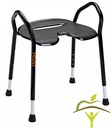 Let's Enjoy black - Shower stool with wide seat