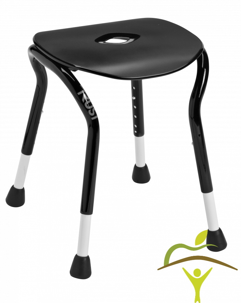 Let's Shower black - Compact shower stool that fits everywhere