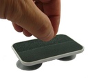 Nail file on suction cups for one-handed use