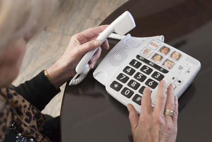 Hoorntelefoon met 6 fototoetsen 