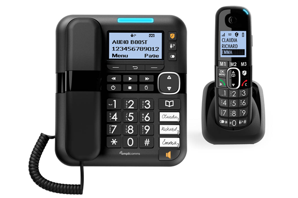 Combo téléphone 1 avec combiné et 1 sans fil
