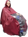 Complete rain poncho for scooter or wheelchair