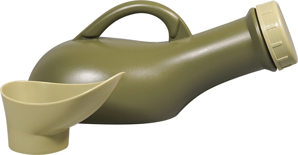 Unisex urinal with screw lid