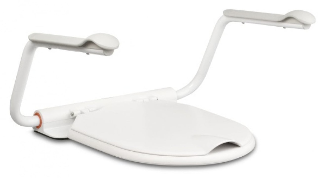 Support toilet seat with armrests