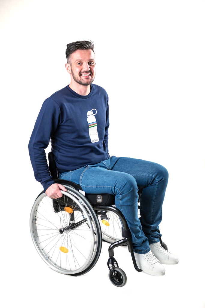 Sporty wheelchair pants - blue jeans