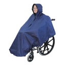 Poncho pour fauteuil roulant.