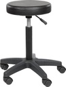 Tabouret pivotant Rivoli, hauteur réglable, 5 pieds, noir.
