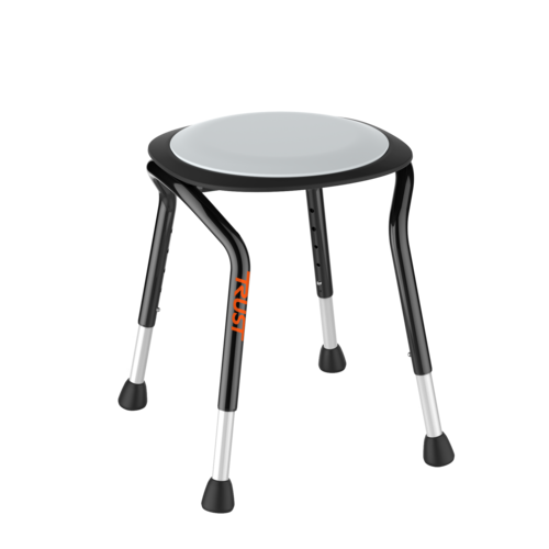 Let's Frisbee black - Design shower stool with a rotating seat
