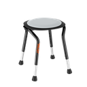 Let's Frisbee black - Design shower stool with a rotating seat