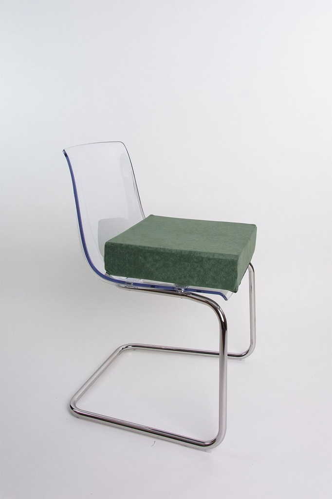 Booster cushion with cover - 40 x 40 x 10 cm - grey